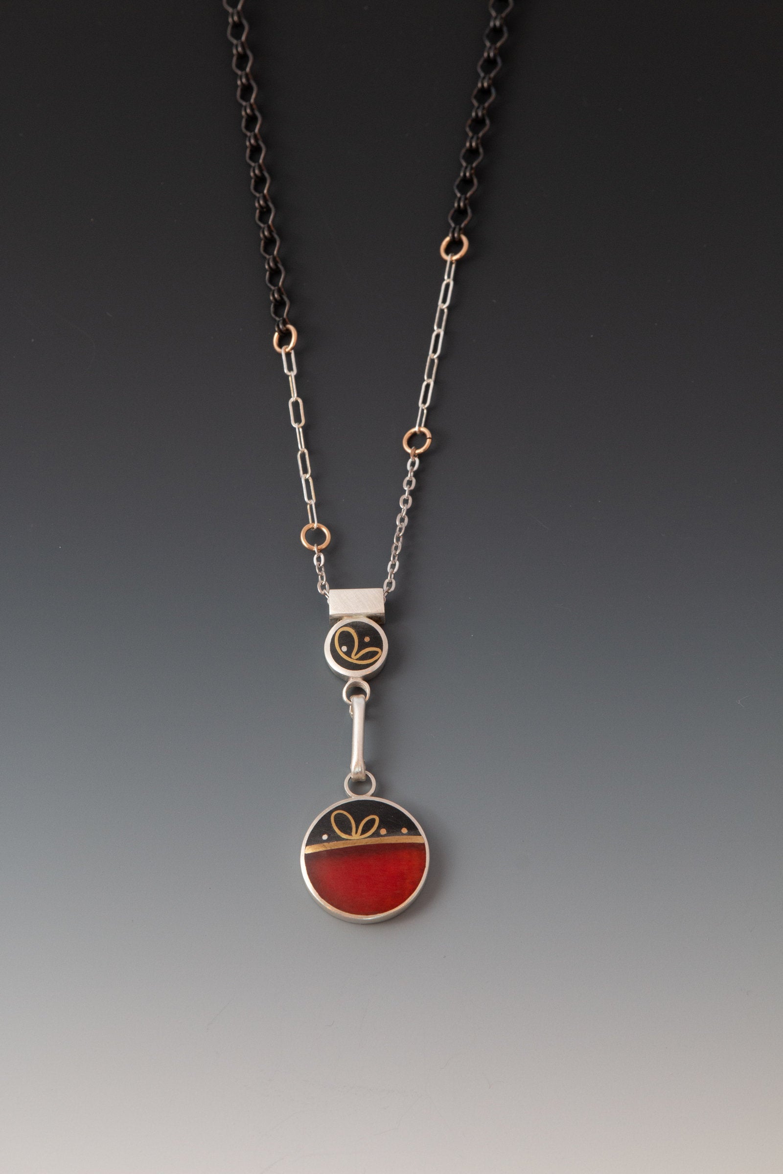 Two Dot Flower Necklace