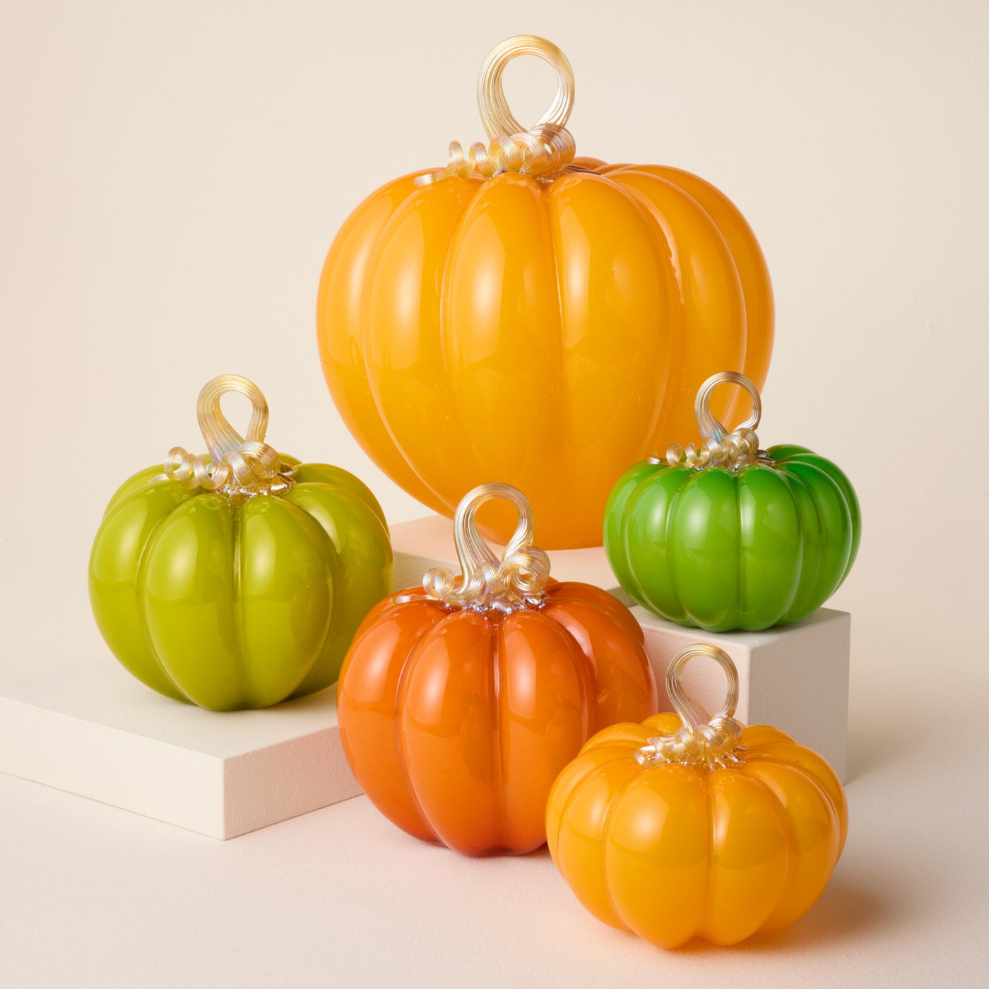 Clockwise from top: Saffron, Tarragon, Burnt Orange, Olive