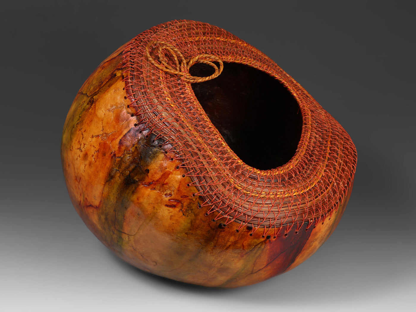 Here We Go Loop-Di-Loop Dyed Sea Grass Coiled