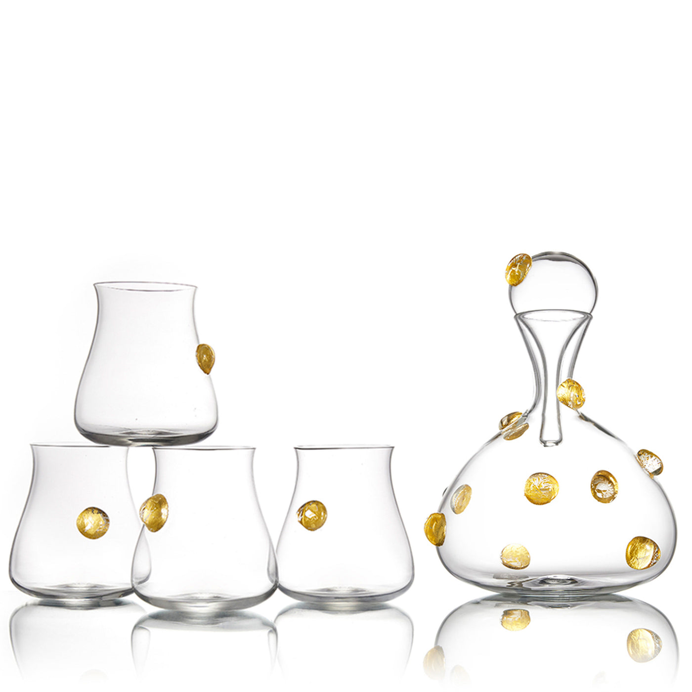 tumblers with short decanter