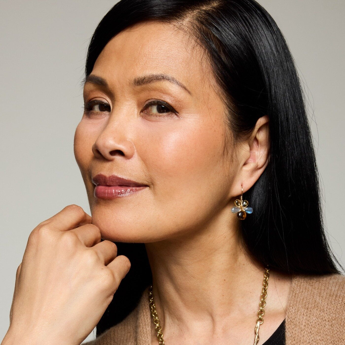 Sand & Stone Flower Earrings