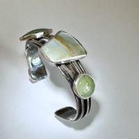 Agate, Prehnite, and Jasper Bracelet