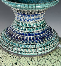 Bejeweled Raku Vase