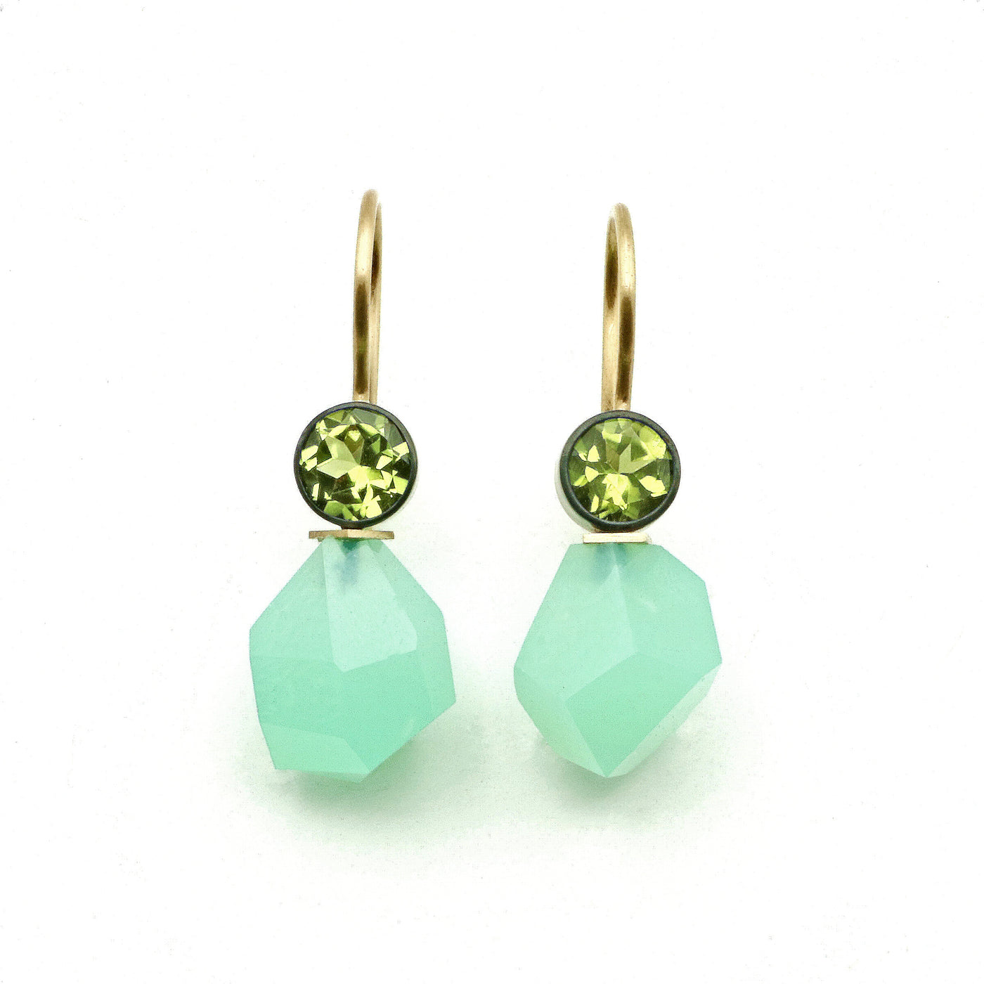 Chrysoprase & Peridot Earrings