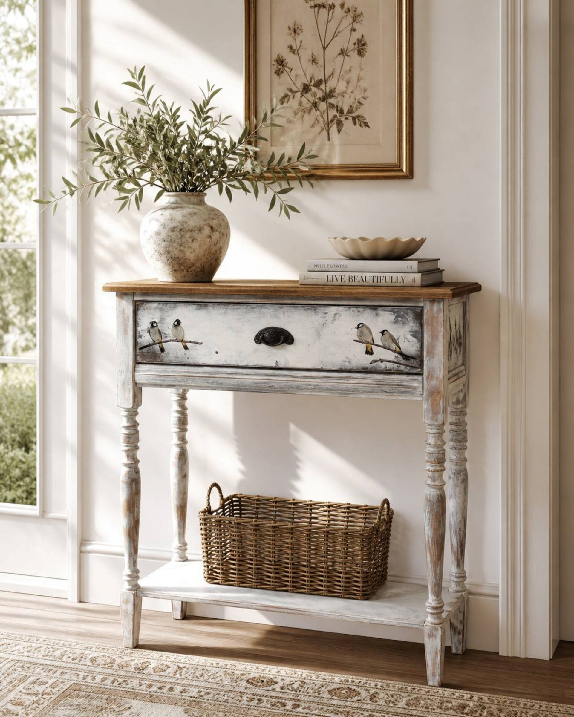 Whispering Birds Console Table