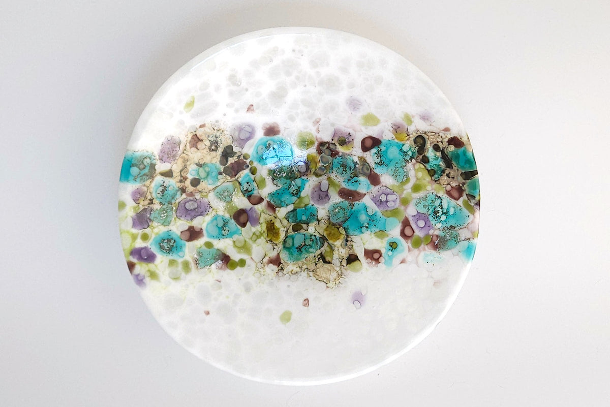 Saunter Series Bowl, Fern Green and Plum