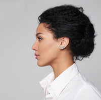 Diamond Cluster Earrings with Pear