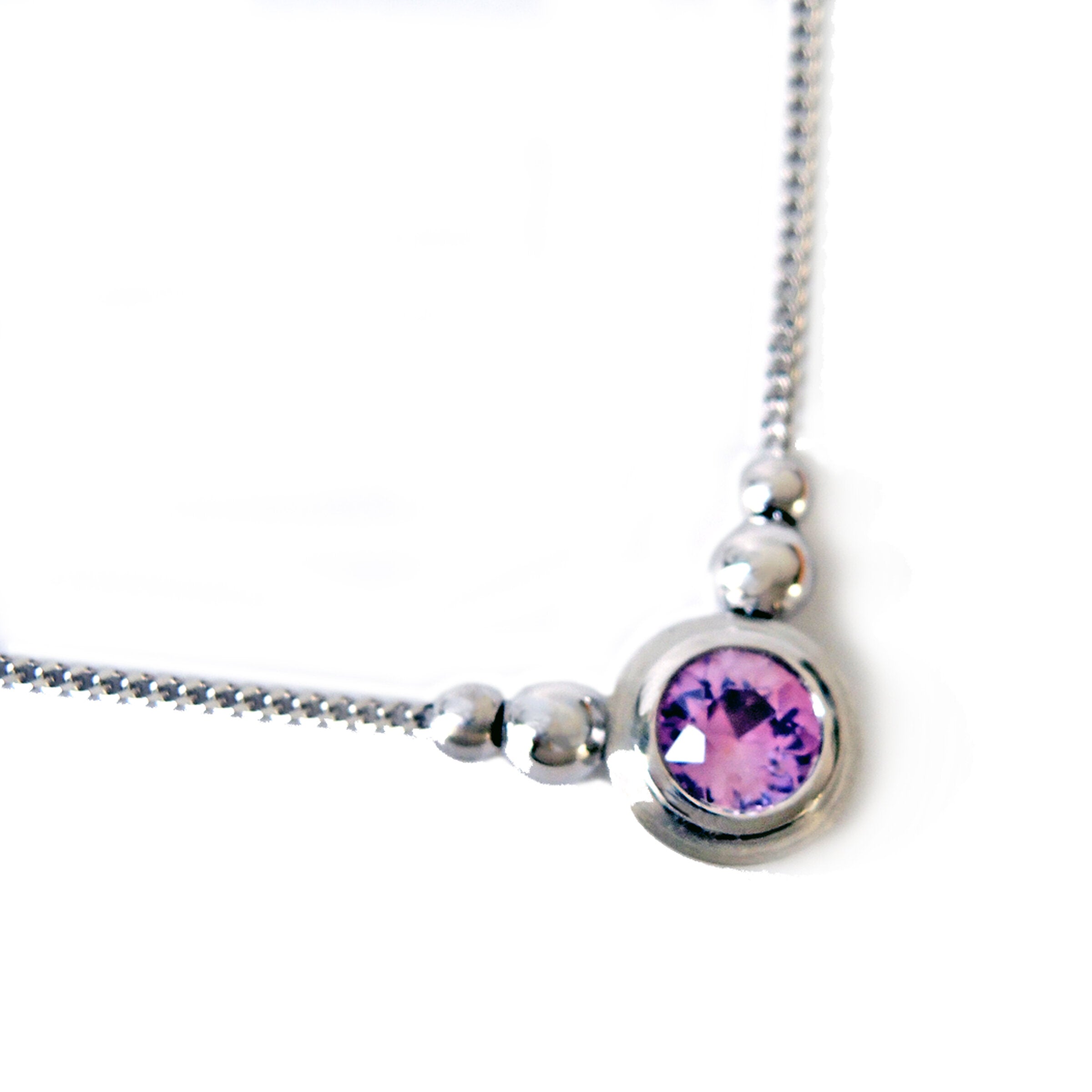 Pale Pink Sapphire Simplicity Pendant