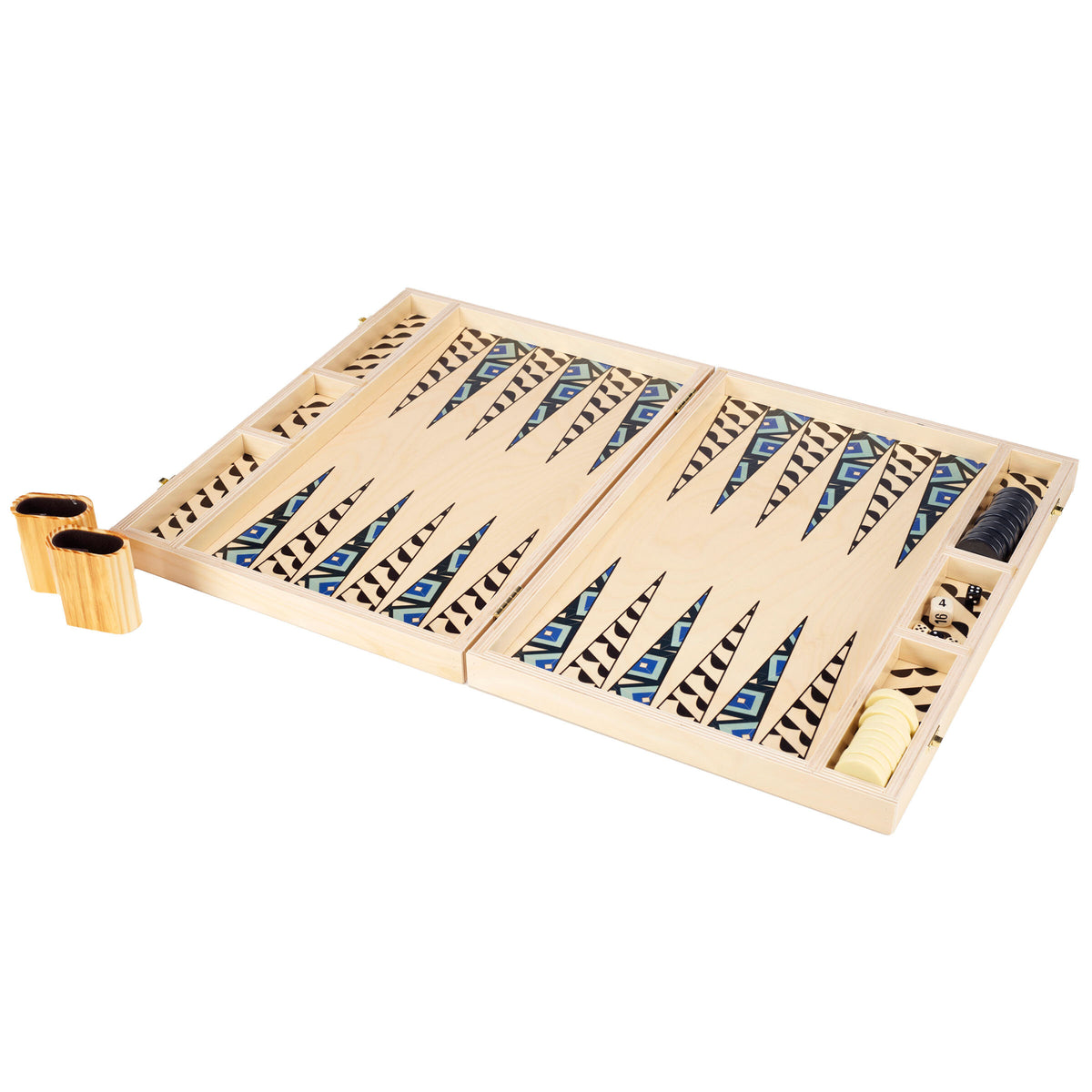 Alma Blue Backgammon Set
