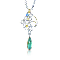 Opal Swirling Chrysoprase Pendant