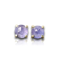 14k Yellow Gold and Tanzanite Stud Earrings