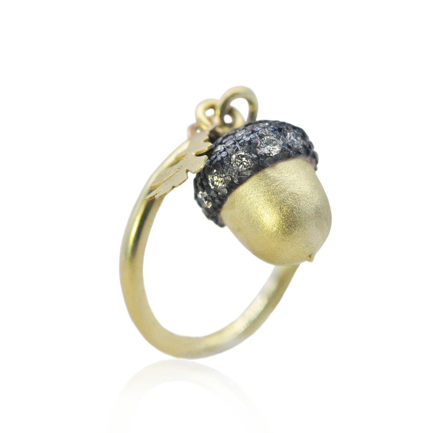 Acorn & Oak Leaf Charm Ring