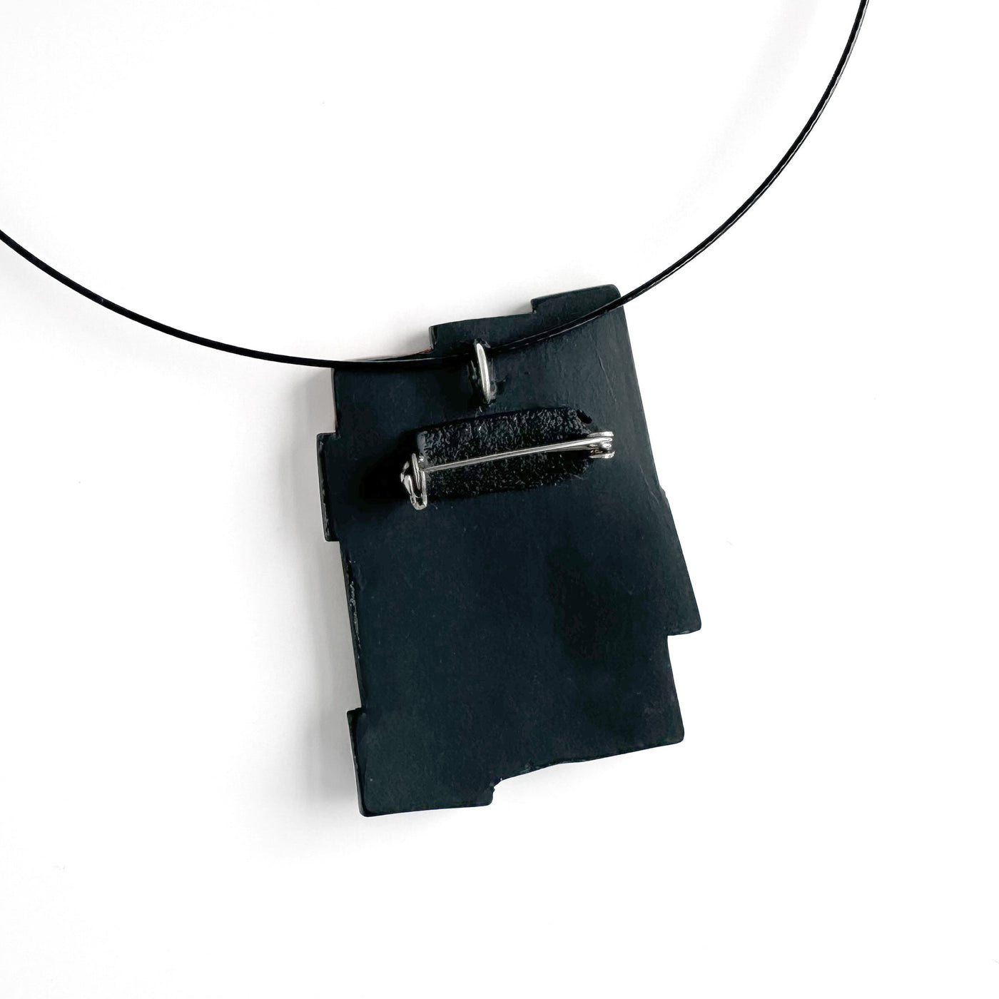 Colorblock Typographic Brooch & Pendant