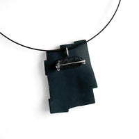 Colorblock Typographic Brooch & Pendant