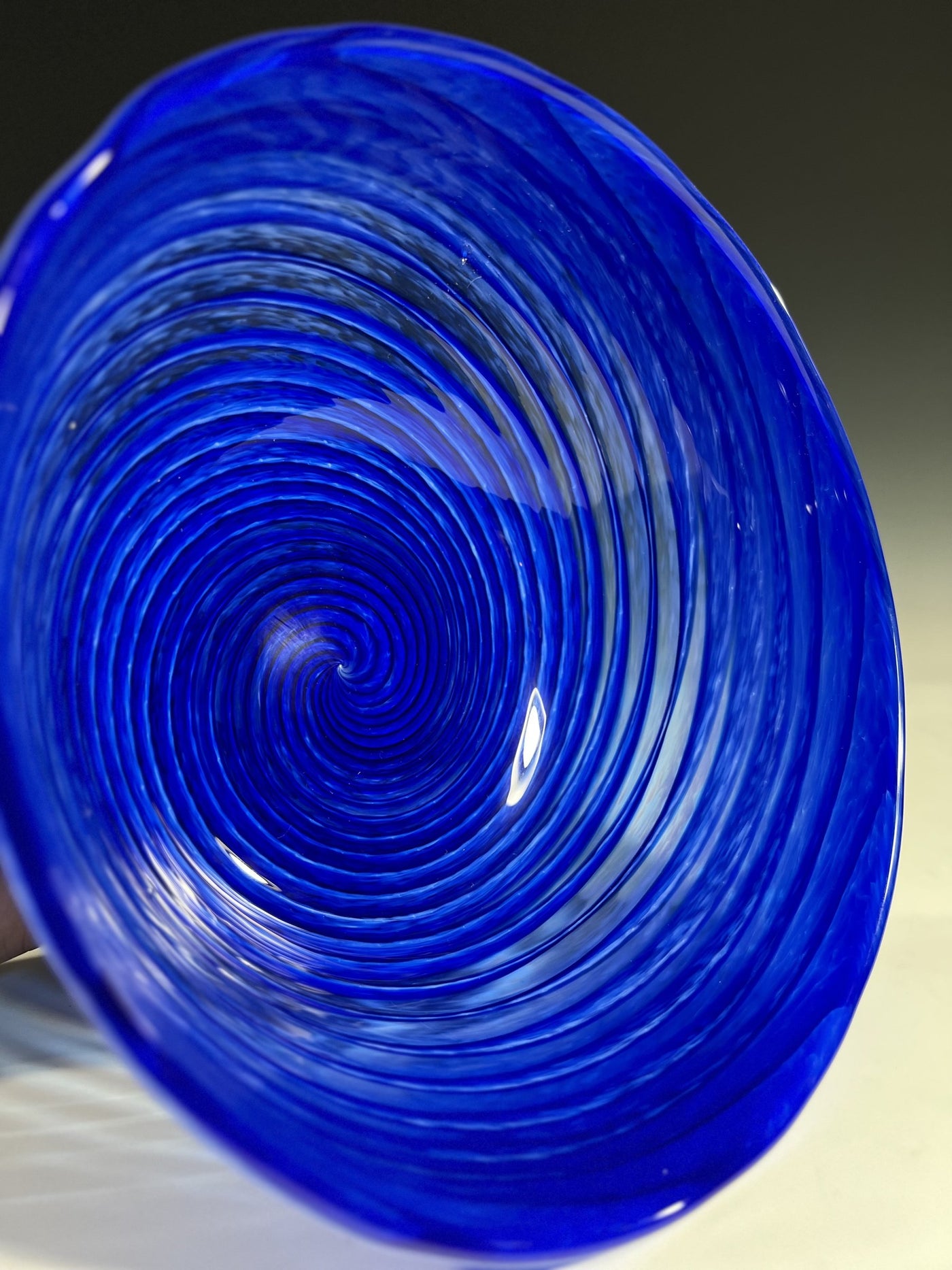 Cobalt Spiral Bowl