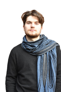 Mid-Century Cotton Knit Scarf