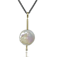 Stiletto Coin Pearl Pendant