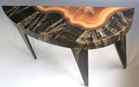 Dark Flames French Curve Console Table