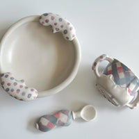 Gingham Dots Sippy Cup Set