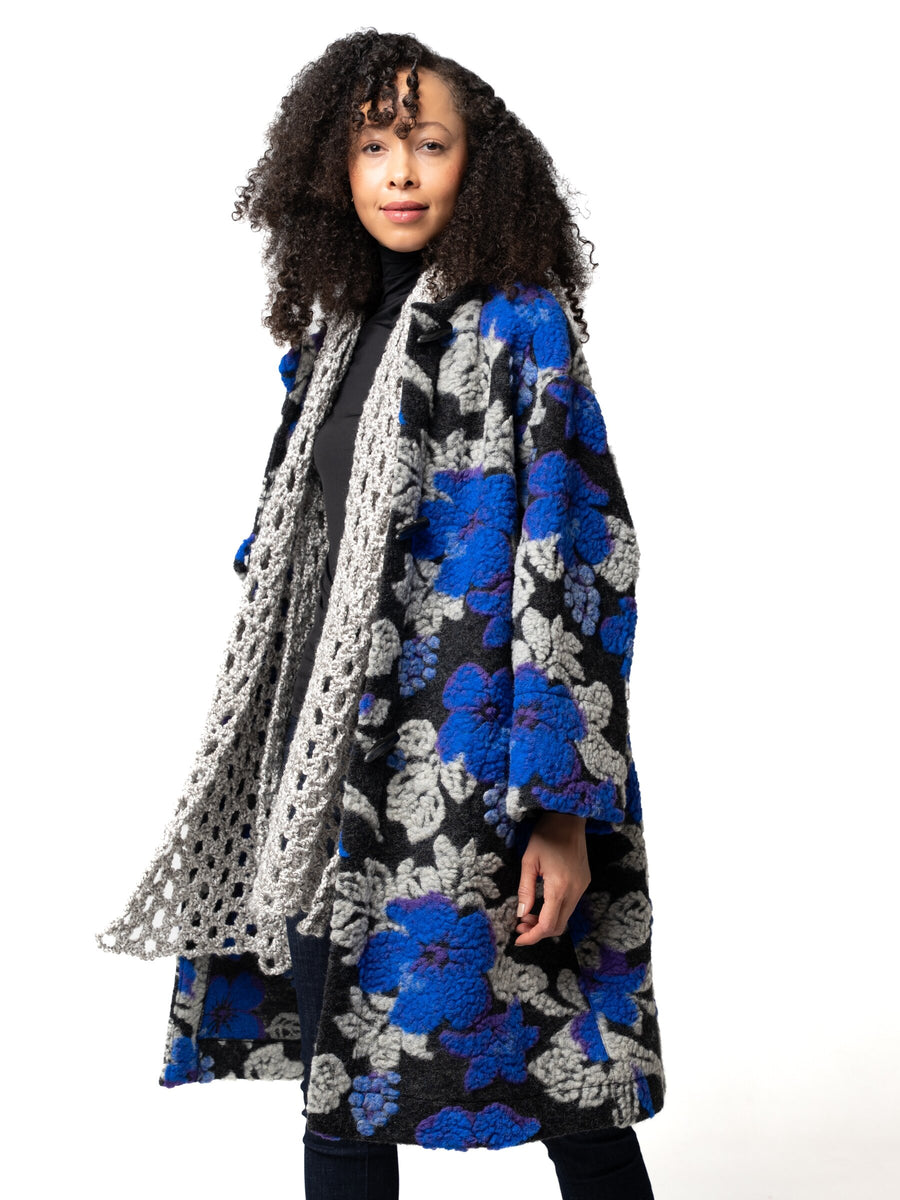 Cobalt Floral Coat
