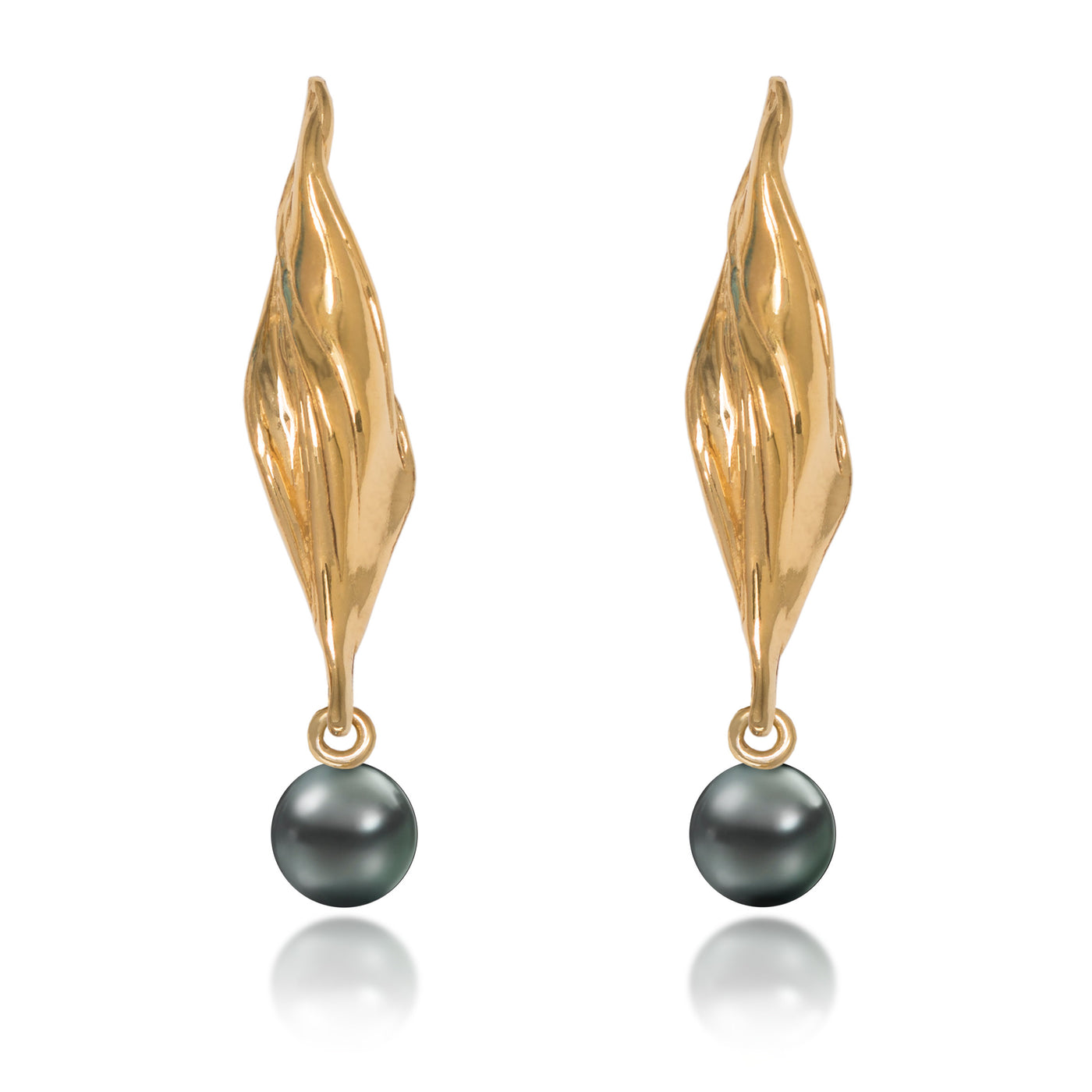 Yellow Gold & Black Pearl