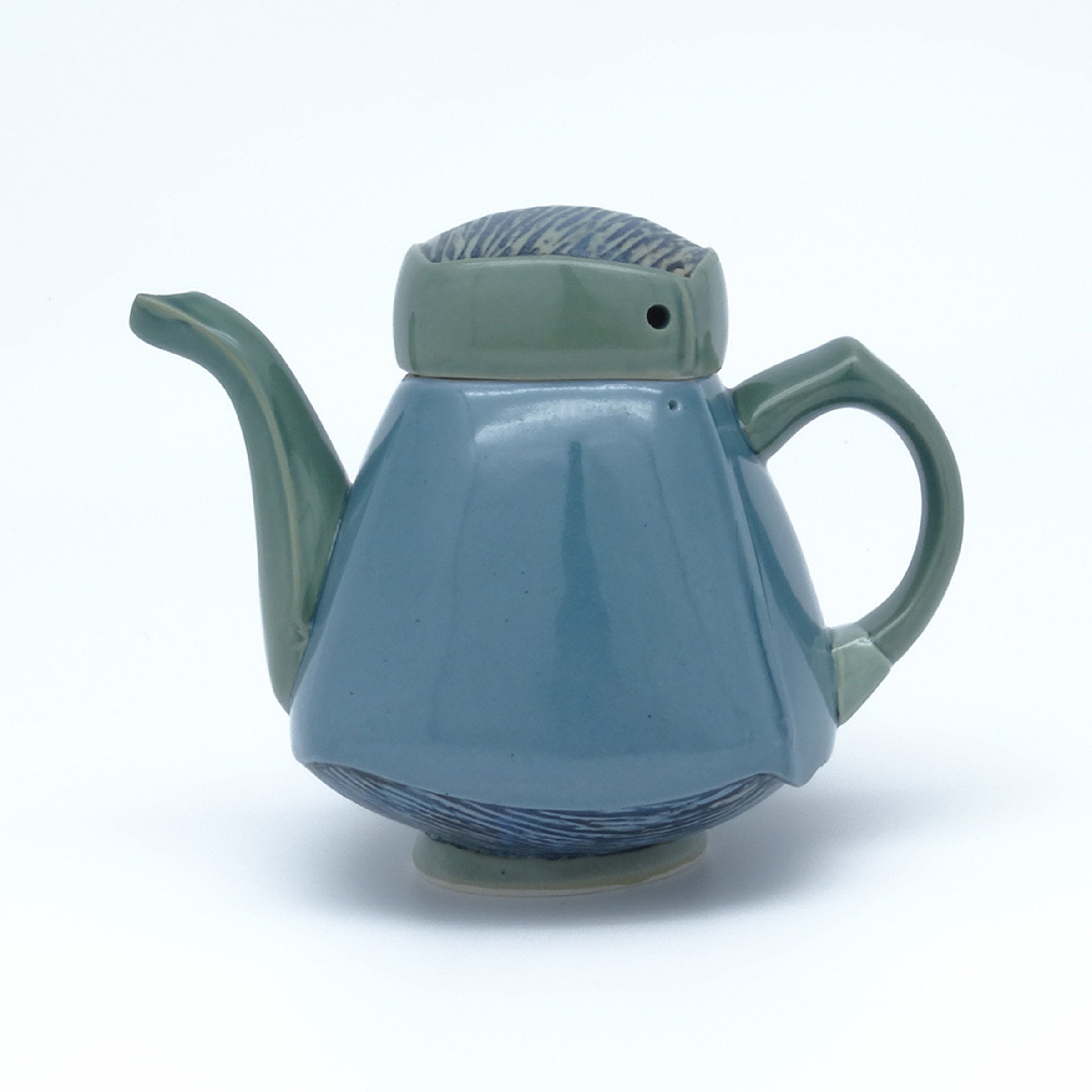 Blue Squarish Teapot