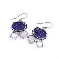 Blue Sugar Fired Earrings