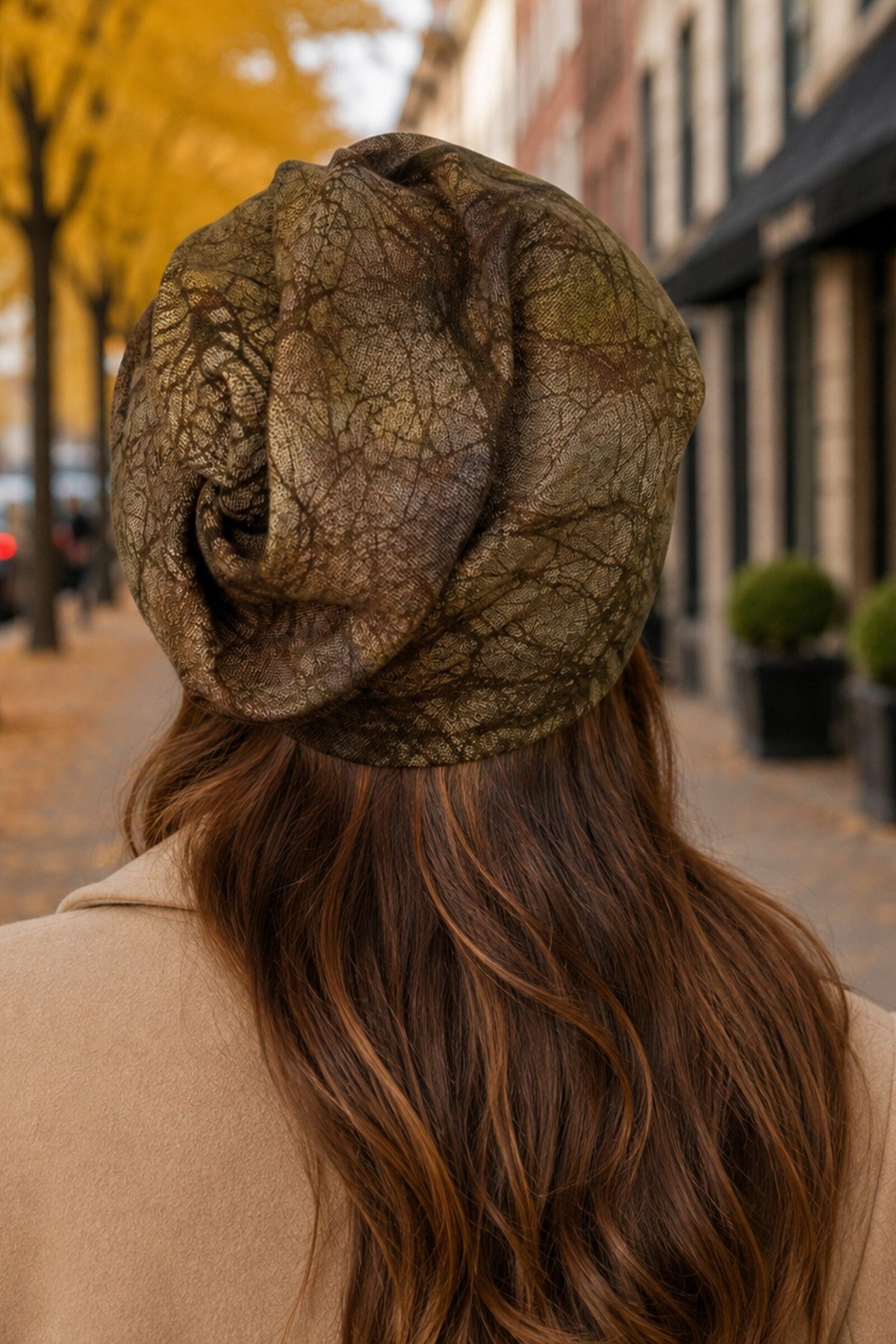 Hand Dyed Batik Wool Hat
