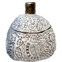White Pattern Ceramic Box