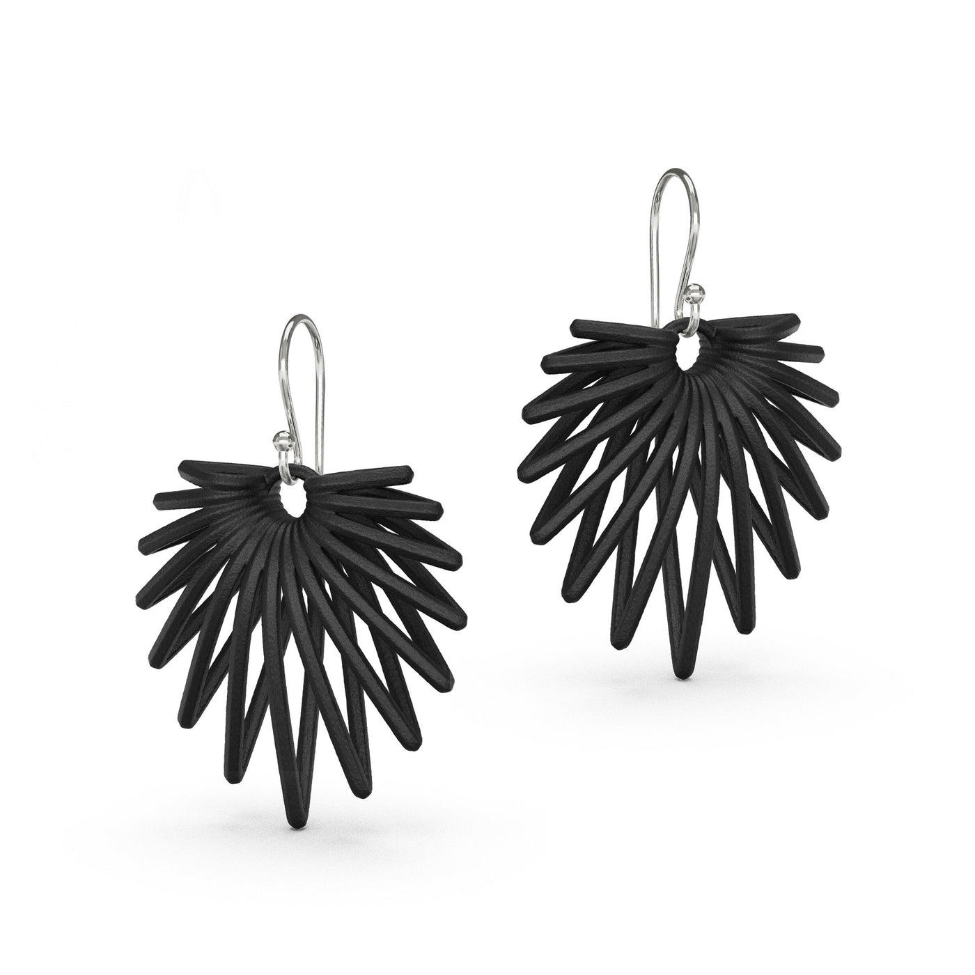 black with silver ear wire