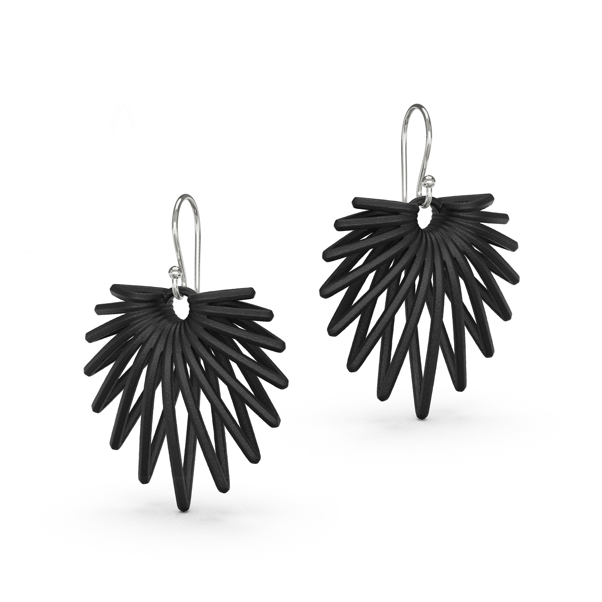 black with silver ear wire