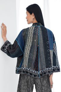 black, side 1, back view