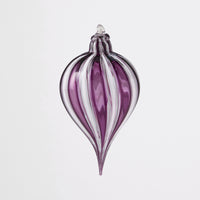 Amethyst and White Veil Cane Ornament