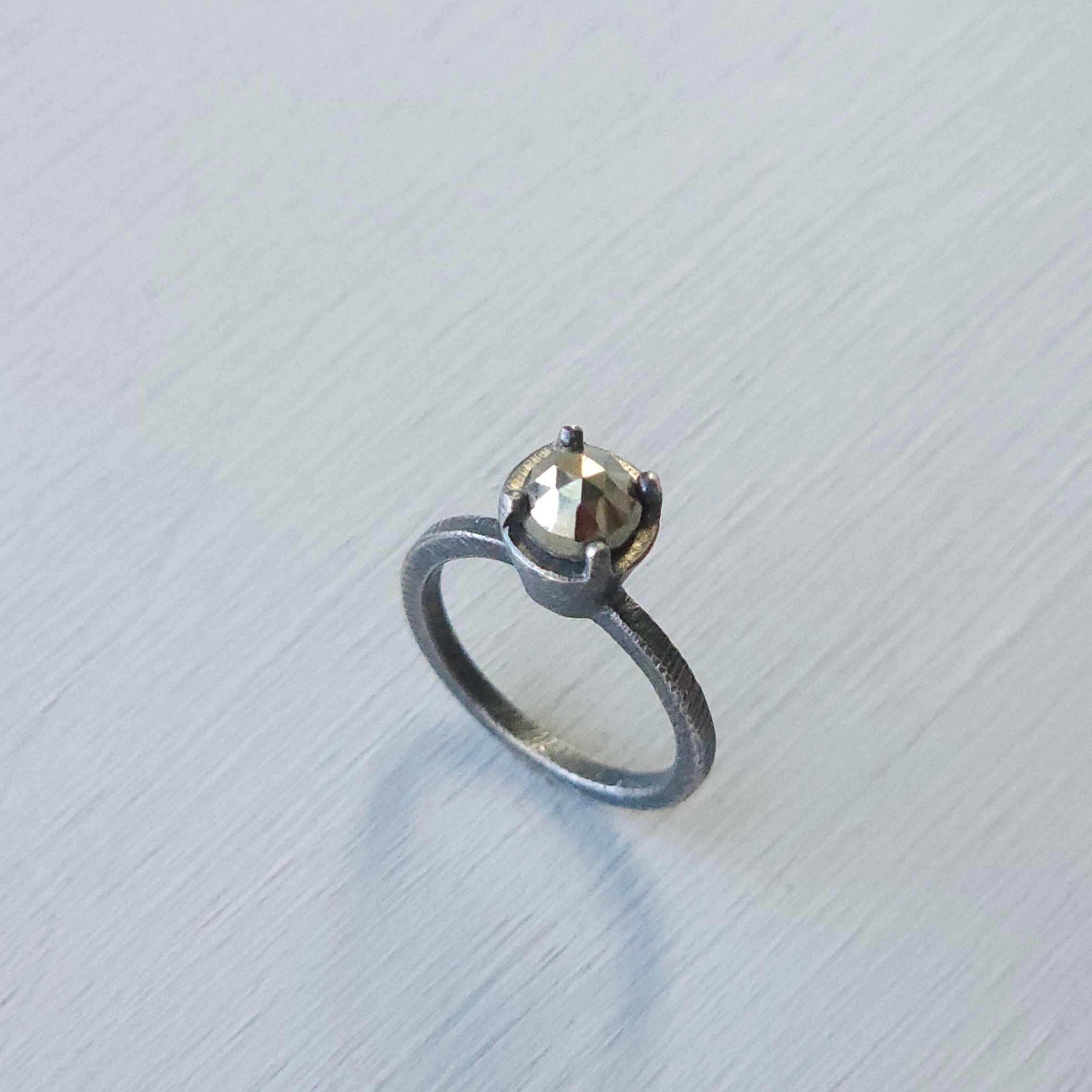 Small Cone-Shaped Pyrite Ring