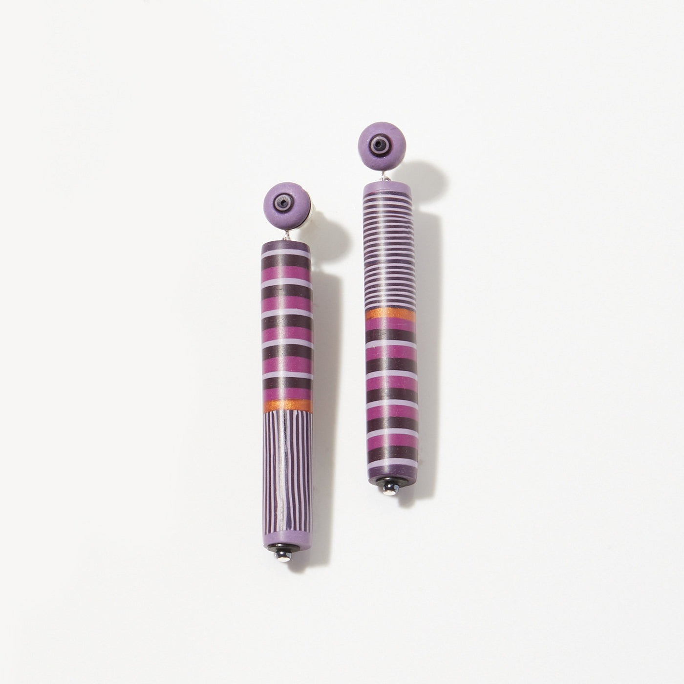 Violet Tube Dangles