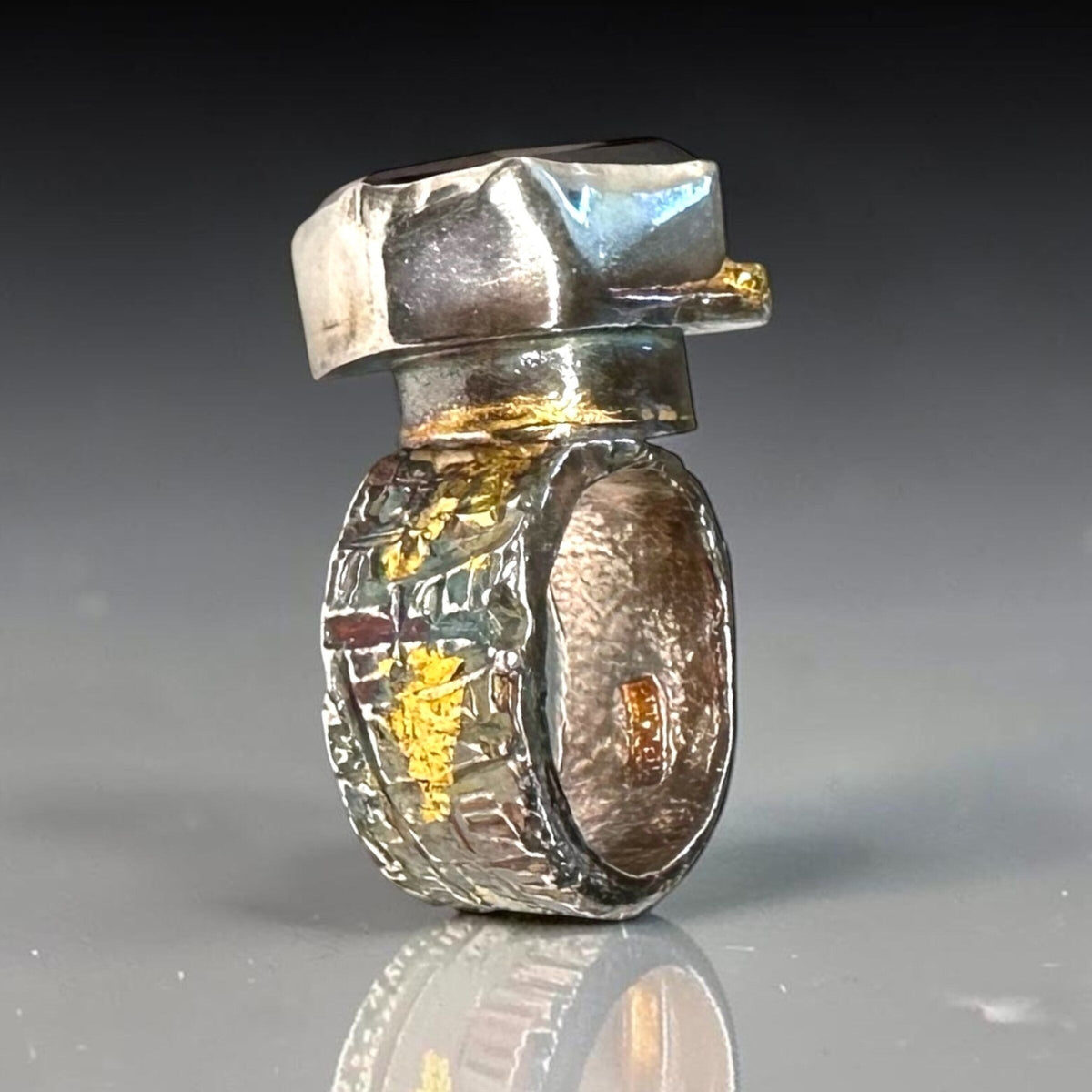 Dimensional Amethyst Statement Ring