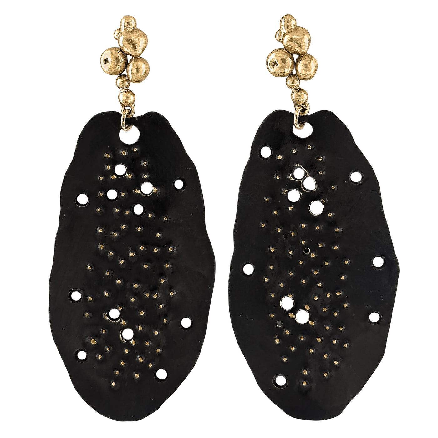 Black Cypress Statement Earrings