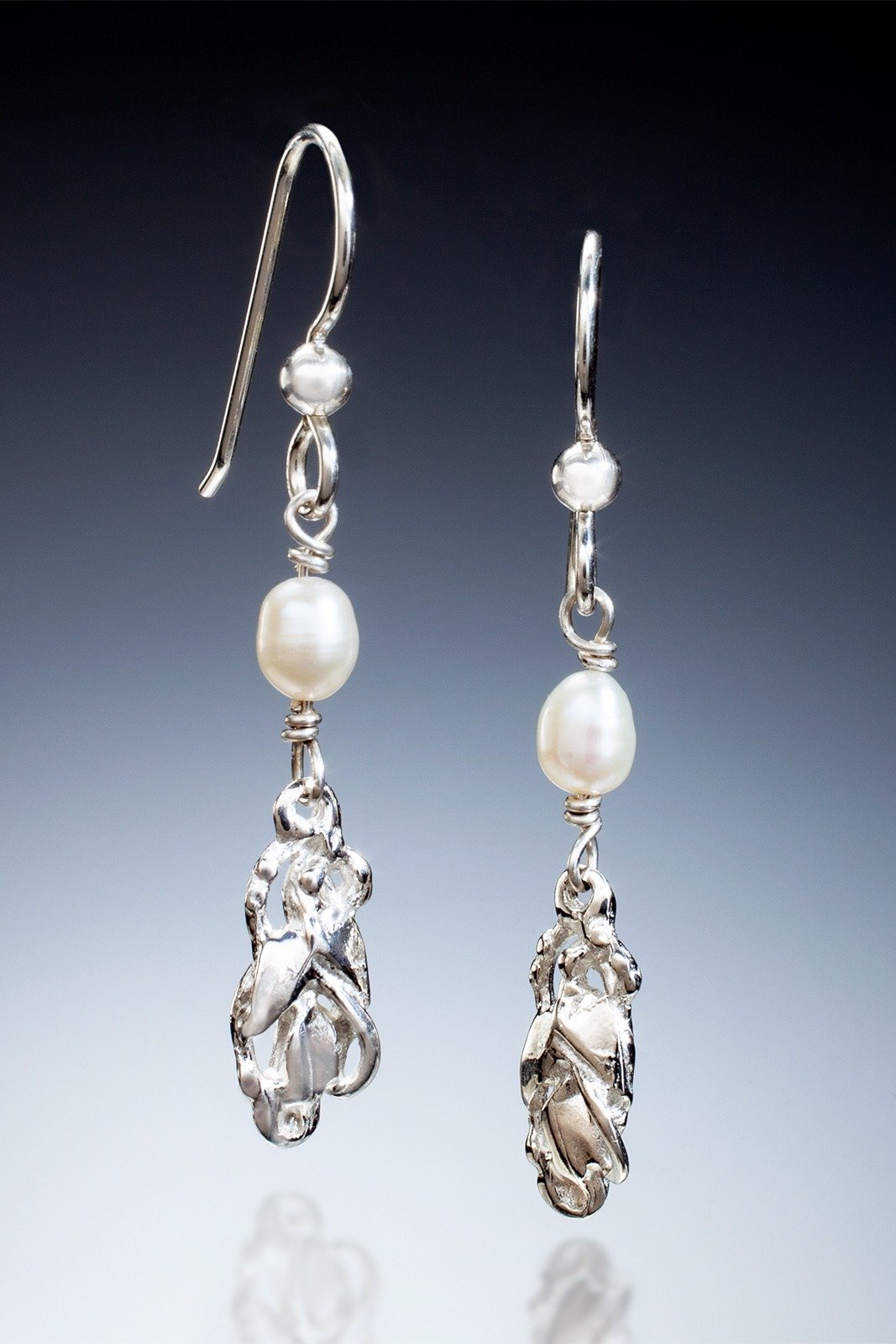 Leaf Trio Earrings with Pearls | Photo by Ralph Gabriner