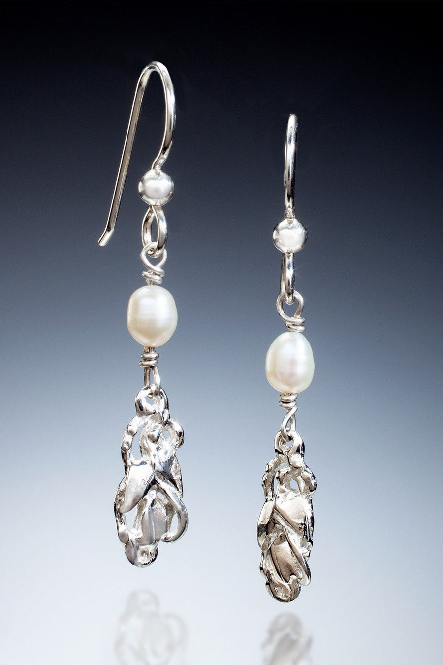 Leaf Trio Earrings with Pearls | Photo by Ralph Gabriner