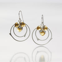 Double Loop Leaf Earrings