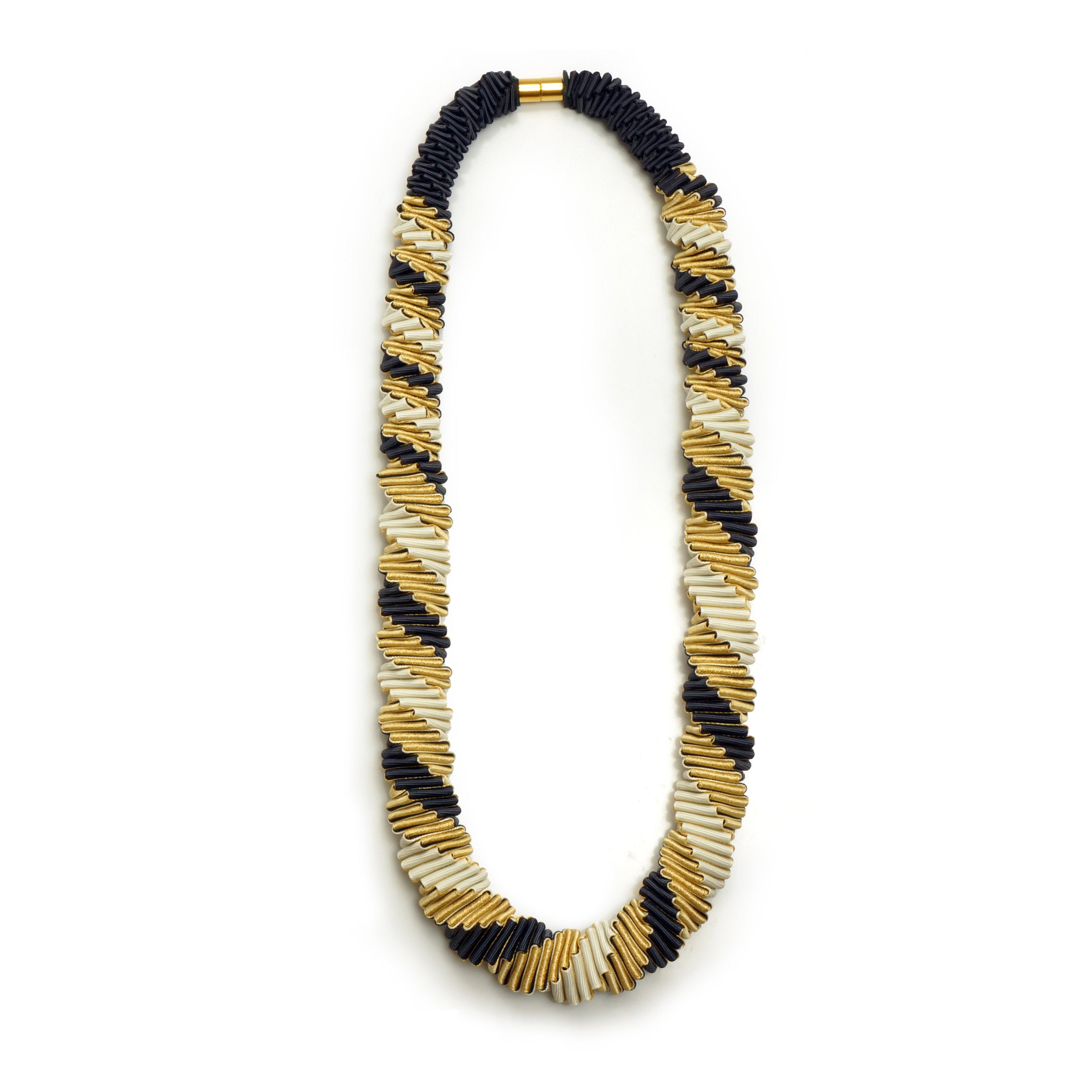 26"L,  gold, white, & gray