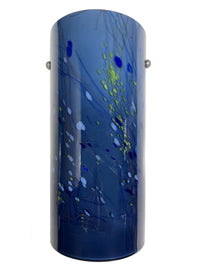 Blue Steel Cylinder Sconce