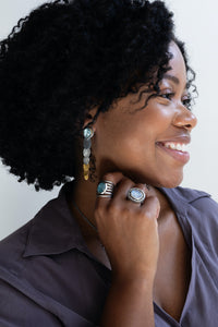 Oval Pivot Earrings