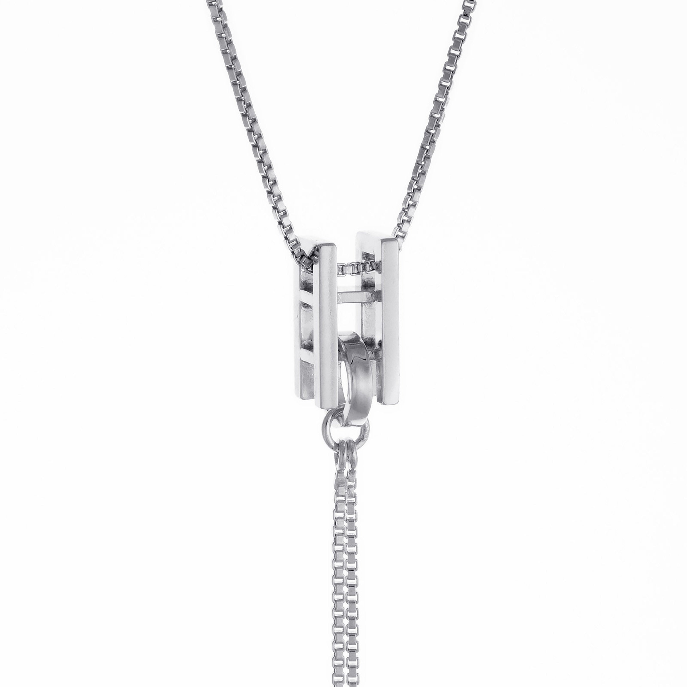 Square Bar Long Drop Necklace