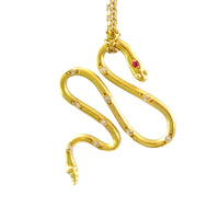 Snake Amulet Diamond Necklace
