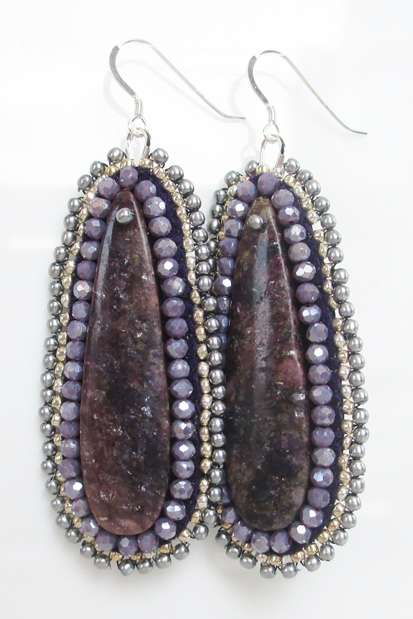 Gemstone Lepidolite Earrings