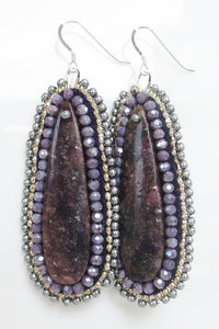 Gemstone Lepidolite Earrings
