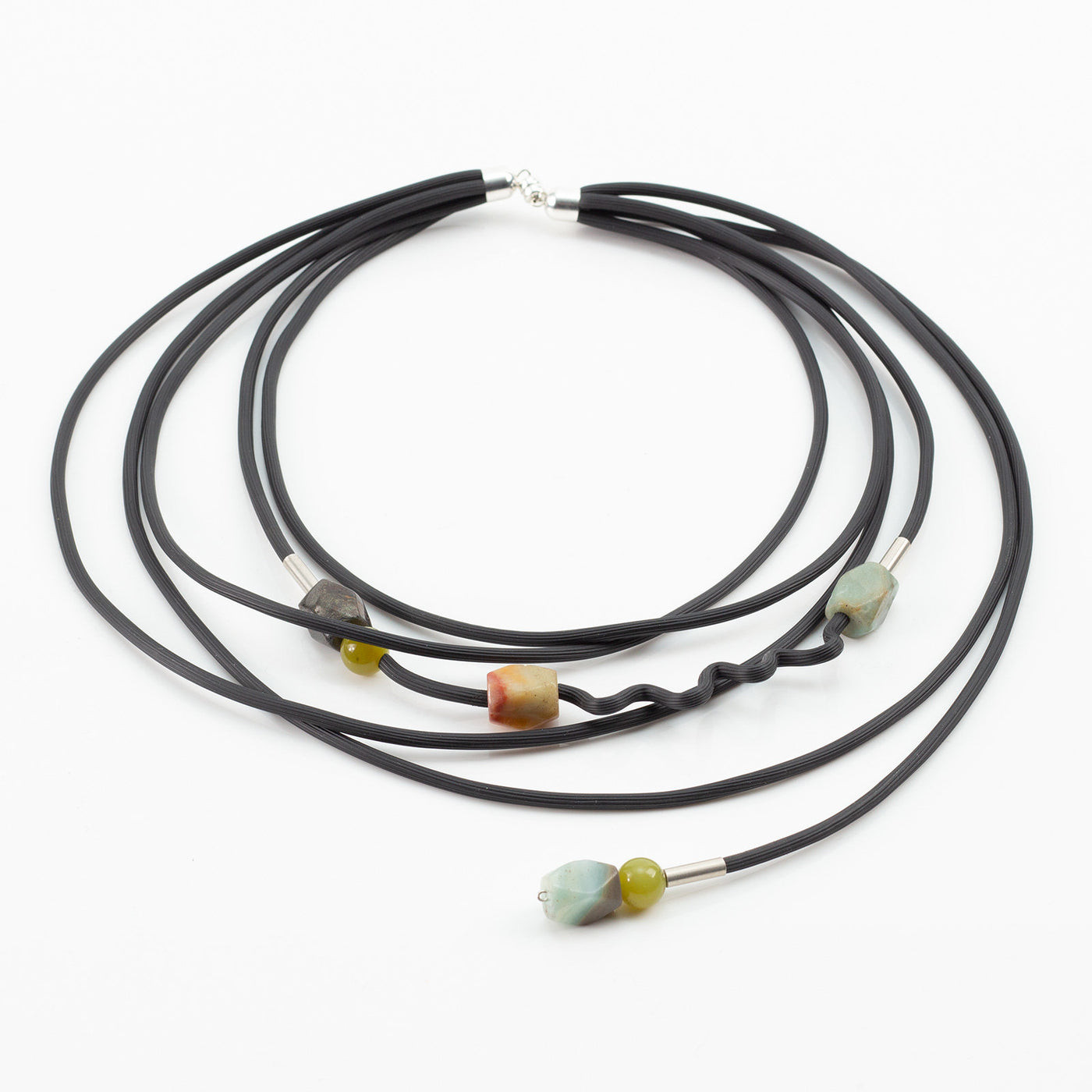 Agate and Lemon Jade Necklace