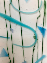 Blue Swirls and Triangles Platter