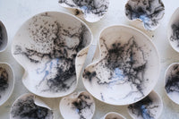 Raku Wall Sculpture Set in Black and White, 16 Piece